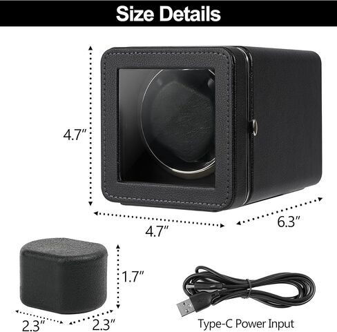 ملفاف ساعة أوتوماتيكي من كالاوين، ملفاف ساعة جلدي فردي مع محرك ياباني هادئ، 4 أوضاع دوران مع ضوء LED هدية باللون الأخضر in Kuwait