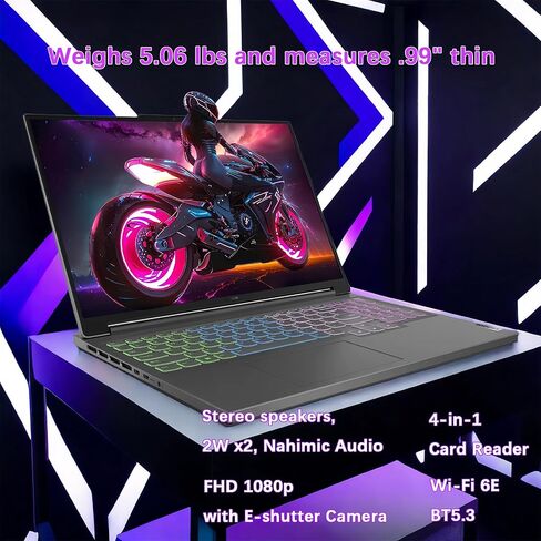 Lenovo 2023 Portable Legion Slim 5 Gaming Laptop, AMD Ryzen 5 7640HS, NVIDIA GeForce RTX 4060(TGP 140W), 16" WUXGA (1920 x 1200) Screen, Win 11 Home, with HDMI Cable (32GB RAM | 2TB PCIe SSD), Gray in Saudi Arabia
