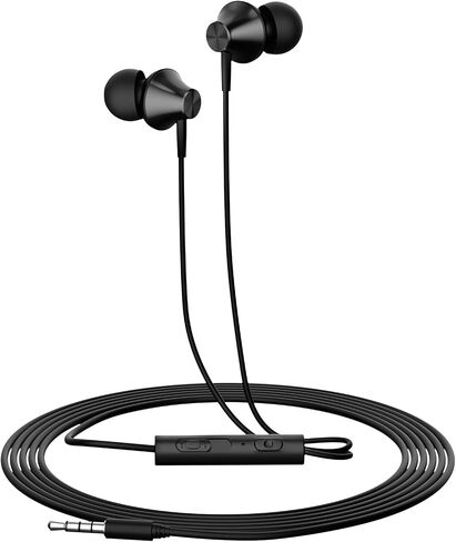 VIKEN Wired Earbuds with Microphone,In-Ear Headphones Heavy Bass Headset with Volume Controller, Noise Isolating Ear Buds Tips(S/M/L),Earphones Wired for Phones iPod iPad MP3 Fits All 3.5mm Jack-Black in Saudi Arabia