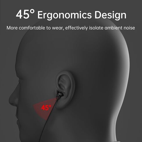 VIKEN Wired Earbuds with Microphone,In-Ear Headphones Heavy Bass Headset with Volume Controller, Noise Isolating Ear Buds Tips(S/M/L),Earphones Wired for Phones iPod iPad MP3 Fits All 3.5mm Jack-Black in Saudi Arabia