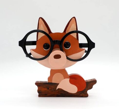 Wooden Animal Eyeglass Holder Display Stand Creative Cute Animal Glasses Holder Handmade Creative Sunglasses Display (Honeybee) in Saudi Arabia