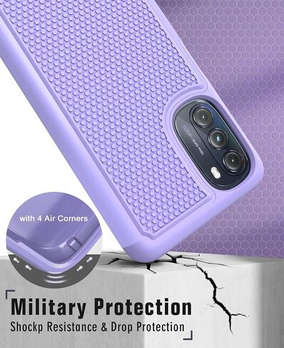 BNIUT for Motorola Moto G 5G 2022 Case: Dual Layer Shockproof Heavy Duty Protection | Military Grade Drop Proof Protective Phone Cases | Hybrid Hard Shell with Sturdy Durable Texture - Black in Saudi Arabia