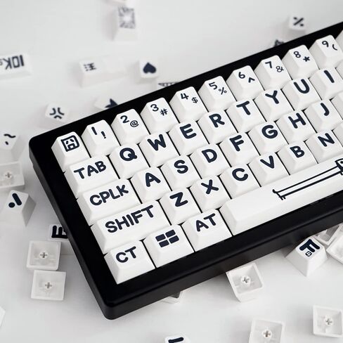 Sumgsn Keycaps PBT Dye Sub White Keycaps Set Cherry Profile مناسب لـ 60% 65% 75% 95% لوحة المفاتيح الميكانيكية Cherry Mx Switches in Saudi Arabia