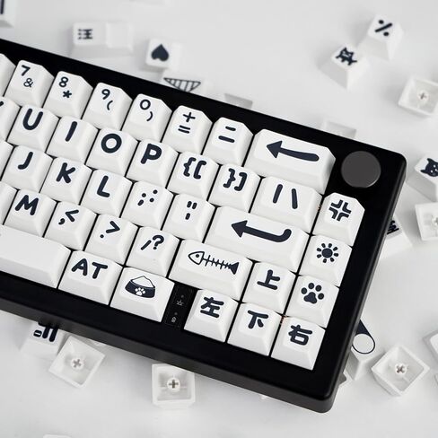 Sumgsn Keycaps PBT Dye Sub White Keycaps Set Cherry Profile مناسب لـ 60% 65% 75% 95% لوحة المفاتيح الميكانيكية Cherry Mx Switches in Saudi Arabia