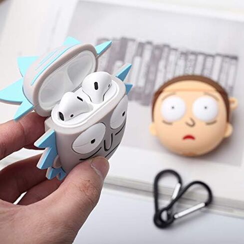 حالة الكرتون Lupct لAirPod 2nd 1st حالات الغلاف لطيف مضحك الأزياء تصميم رائع للبنين في سن المراهقة الفتيات جرلي الاطفال متعة شخصية فريدة من نوعها 3D أنيمي Kawaii جميلة لAirPods 2 الهواء القرون 1 (Ruike) in Kuwait