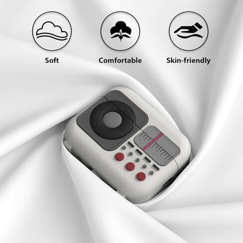 KOREDA Compatible with AirPods Pro 2nd Generation Case Cover with Cleaner Kit, Cute Funny Radio Design Soft Silicone Shock-Absorbing Protective Cover with Lanyard in Saudi Arabia