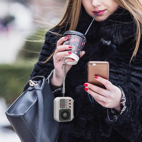 KOREDA Compatible with AirPods Pro 2nd Generation Case Cover with Cleaner Kit, Cute Funny Radio Design Soft Silicone Shock-Absorbing Protective Cover with Lanyard in Saudi Arabia
