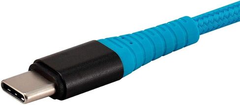 كابل Monoprice USB 2.0 Type-C إلى Type-A للشحن والمزامنة - Kevlar/Nylon-Braid، 1.5 قدم، أزرق - سلسلة AtlasFlex in Saudi Arabia