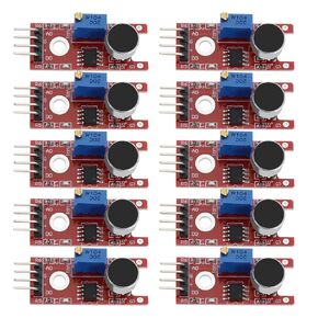 10Pcs KY-037 High Sensitivity Sound Detection Big Microphone Module AVR PIC Sound Detection Module Compatible with Ar-duino/Raspberry Pi 40x15x14mm