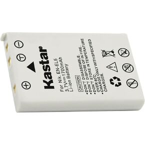 Kastar 4-Pack Battery Replacement for Nikon EN-EL5 Battery, MH-61 Charger, Nikon Coolpix P500, Coolpix P510, Coolpix P520, Coolpix P530, Coolpix P5000, Coolpix P5100, Coolpix P6000, Coolpix S10 Camera