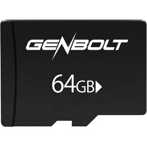 GENBOLT Memory Card TF Card Flash Storage 64GB Class 10 Class 10 U3 Solid Wafer for Surveillance