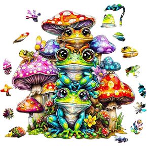 PUREFLY Wooden Puzzles for Adults, 190 Pieces Wooden Jigsaw Puzzle, Perfect for Family Game Nights, Unique Shape Best Gift 11.4 * 10.9in