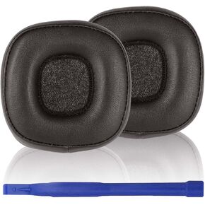Protein Faux Leather Replacement Ear Pads for Marshall Major IV Headphones,Over-Ear Headphones Ear Pads,Memory Foam Ear Cushions with Breathable Hole (Black)