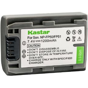 Kastar 3-Pack NP-FP50 / NP-FP51 Battery Replacement for Sony NP-FP30, NP-FP50 NP-FP51, NP-FP60, NP-FP70 NP-FP71, NP-FP90 NP-FP91 Battery, Sony BC-TRP/TRH/TRV, BC-VH1, AC-VQH10 Charger