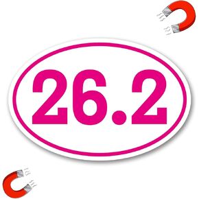 Magnet Me Up 26.2 Marathon Pink Magnet Decal, 4x6 Inches, Heavy Duty Automotive Magnet for Car Truck SUV, Any Magnetic Surface