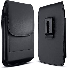 Case for iPhone 16 16 pro, 15, 15 Pro 14 Pro 13, 13 Pro 12, 12 Pro 11 Pro, Xs XR, X 10 Vertical Cell Phone Belt Holder Holster with Clip ID Card Pouch Cover (Fits with Otterbox Commuter Case)
