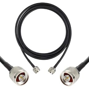 GEMEK 10ft N Male to N Male Pure Copper Cable, Low Loss S-MR240 Extension Coaxial for 3G 4G 5G 6G LTE ADS-B Ham GPS WiFi RF Radio to Antenna or Surge Arrester Use (50 Ohm Not for TV)