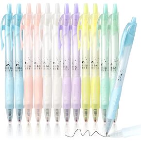 Gel Pens 12 Colors Retractable Quick Dry Ink Pens Fine Point 0.7mm, Smoooth Writing Pens Multicolor for Journaling, Drawing, Doodling, and Note Taking, Multicolor, 12-Count