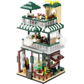 Street View Mini Building Block Flower Shop Construction Kit Simulation Building Educational Creative Toy Suitable for Boys and Girls Aged 8+ 953 Pieces