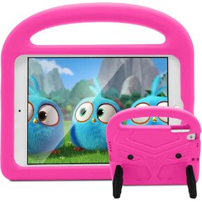 Kids Case for Apple iPad Mini 5/Mini 4/Mini 3/Mini 2/Mini 1 with Kickstand Soft EVA Foam Lightweight Shockproof Stand Cover for iPad Mini 5th/4th/3rd/2nd/1st Generation 7.9", Pink Butterfly