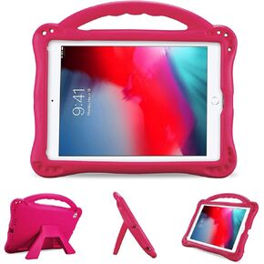 ProCase Kid Case for iPad 9.7 6th 5th 2017 2018/ iPad Air 2 Air 1/ iPad Pro 9.7 2016 for Boys Girls, Shockproof Lightweight Rugged Cover Full Protective Case with Handle Kickstand -Blue