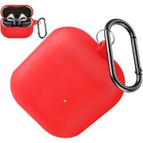 Miimall Case for Samsung Galaxy Buds 3 Case/Buds 3 Pro Case,Silicone Protective Cover with Carabiner, Shockproof, Scratchproof, Protection, Wireless Charging, Headphone Accessories (Purple)