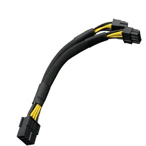 8 Pin Female to Dual 8(4+4) Pin Male EPS 12V CPU 8 Pin Splitter ATX CPU for Motherboard Power Adapter Cable Sleeved EPS Y-Splitter