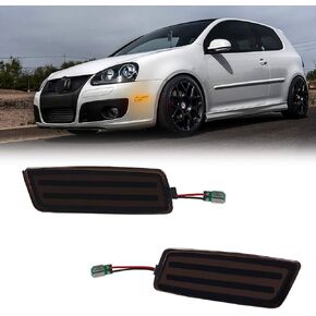 Clear Lens Amber LED Front Side Marker Light Kit For Volkswagen 2006-2009 MK5 Golf/GTI Rabbit, 2005-2010 Jetta, 2008 R32