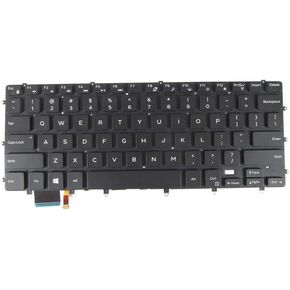 Abakoo New Keyboard Compatible with DELL P55F P56F 0GDT9F GDT9F NSK-LV0BW, XPS 15 9550 15BR N7547 N7548, 15 7558, 15 7568, Inspiron 15 7000 15-7558 15-7568 with Backlit, no Frame Black US