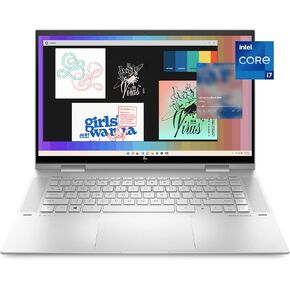 HP ENVY x360 Convertible-Laptop, Intel Core i7-1260P, 8 GB-RAM, 512 GB SSD, 15.6' FHD Touchscreen, Windows 11 Home, Long-Battery Life, Camera-Cover, Mute Button & Fingerprint Reader (15-es2010nr 2022)