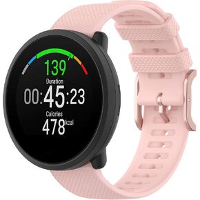 Fit for Polar Unite Watch Bands Women Men, Polar Ignite 20mm Silicone Quick Release Replacement Band Wristband Straps Metal Clasp Fit for Samsung Galaxy Watch Active 2 40mm/ 44mm (White-1)