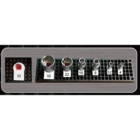 3/8" Socket Holders (50 pcs) - Accessories for Organizer Genie Pegboards to Organize 3/8" Sockets on the Pegboard