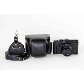 X-Pro2 X-Pro 3 Case, BolinuUS Genuine Real Leather Camera Case Bag Cover for Fuji X-Pro2 Fujifilm X Pro2 X-Pro3 XPro3 with XF35mm Lens Bottom Opening Version + Neck Strap + Mini Storage Bag
