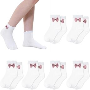 Durio Baby Socks Girls Ruffle Socks Soft Toddler Girl Socks Cute Frilly Dress Lace Socks for Toddler Girls Kids
