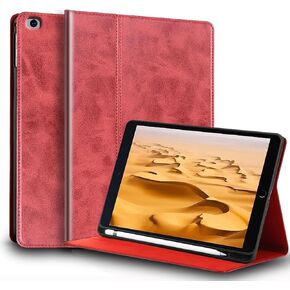 for Ipad Mini45 Case 7.9-inch and Mini 4th/5th Gen 2015/2019 Genuine Leather Cover Protective Shell,Built-in Pencil Holder and Auto Wake/Sleep.Blue
