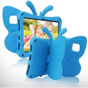 JGY Samsung Galaxy Tab A9 Plus X210 11‘’ Kids Tablet Case for Kids Girl Pretty Butterfly Case EVA Foam Full Cover Sturdy Samsung Tab A9 Plus A9+ Kids case with Stand Holder Shockproof Rugged Rose