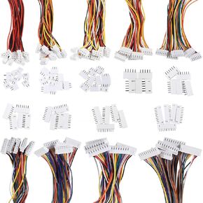 60Sets JST XH2.54 XH 2.54mm Wire Cable Connector 2/3/4/5/6/7/8/9/10 Pin Pitch Male Female Plug Socket 20cm Wire Length 26AWG