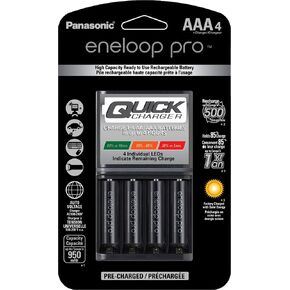 Panasonic K-KJ55K3A4BA Advanced 4 Hour Quick Battery Charger with 4AAA eneloop pro High Capacity Rechargeable Batteries