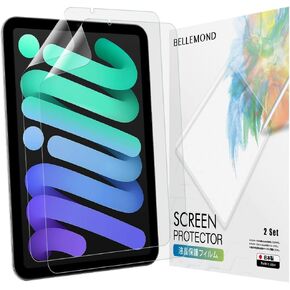 BELLEMOND Ultra Thin HD Clear PET Film Screen Protector for iPad Mini 6 8.3" 6th Generation (2021) - Apple Pencil Compatible - 2 Pack - US-IPDM6CCF(2)