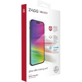 ZAGG Invisible Shield Glass Elite VisionGuard Screen Protector for Apple iPhone 14 Pro Max - 5X Stronger, Blue-Light Protection, Anti-Fingerprint Technology, Easy to Install, Clear