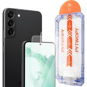 Glass Screen Protector for Galaxy S22 Plus 6.6 inch [2 Pack][Easy Installation],HD Clear Full Screen Tempered Glass,Case Friendly