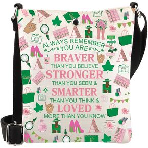 WSNANG Pink and Green Sorority Shopping Bag Greek Sorority Gift Greek Sorority Canvas Tote Bag Sorority Sisterhood Gift