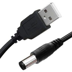 USB DC 5V to DC 5V Cable - USB to 5V Voltage Power Supply Cable with DC Jack 5.5 x 2.1mm for Fan, Table Lamp, Bluetooth Audio, Wireless Router, Speakers & More(4.9ft), DC-5V-to-5V