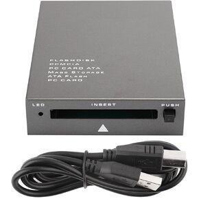 PC Card Reader,USB2.0 Plastic Version Interface PCMCIA Card Reader ATA Flash PCMCIA PC Card to USB 2.0 Industrial Grade Card Reader Plug and Play Adapter for PC Computer