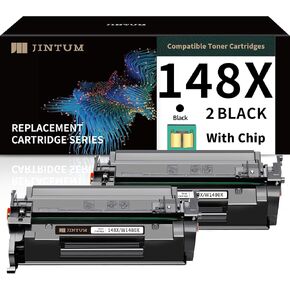 JINTUM 148X (مع رقاقة) استبدال خرطوشة الحبر المتوافقة مع HP 148A 148X خرطوشة الحبر لـ 148X W1480X تعمل مع HP Pro MFP 4101fdw 4101fdn 4101dw، Pro 4001n 4001dn 4001dw Printer (2-Pack) in Kuwait
