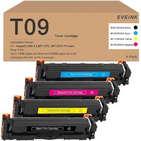 Extra High Capacity T09 Toner Cartridges Compatible with Canon ImageCLASS X LBP1127C MF1127C Printers(4-Pack, 3020C005AA,3019C005AA,3018C005AA,3017C005AA)
