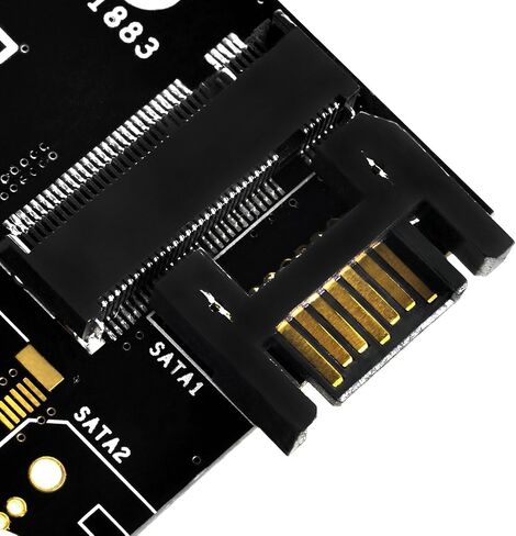 تقنية SilverStone SST-ECM20 بطاقة محول M2 مزدوجة إلى PCI-E X4 وSATA 6G (ECM20) in Saudi Arabia