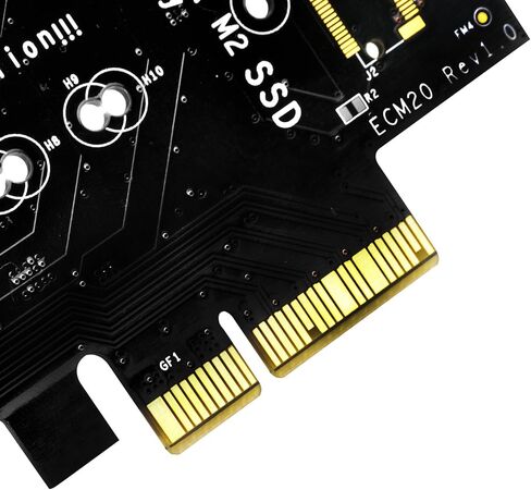 تقنية SilverStone SST-ECM20 بطاقة محول M2 مزدوجة إلى PCI-E X4 وSATA 6G (ECM20) in Saudi Arabia