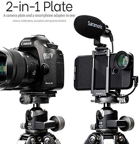 لوحة Benro مقاس 70 مم Arca-Swiss مع محول للهواتف الذكية in Kuwait