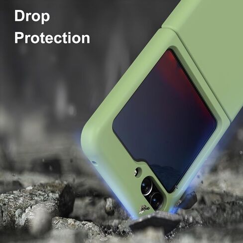E Segoi Designed for Galaxy Z Flip 5 Case, Liquid Silicone Gel Rubber Shockproof Case Soft Microfiber Cloth Lining Cushion Compatible with Galaxy Z Flip 5 5G (Matcha) in Saudi Arabia